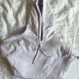 Glossier lilac purple soft oversized hoodie size small